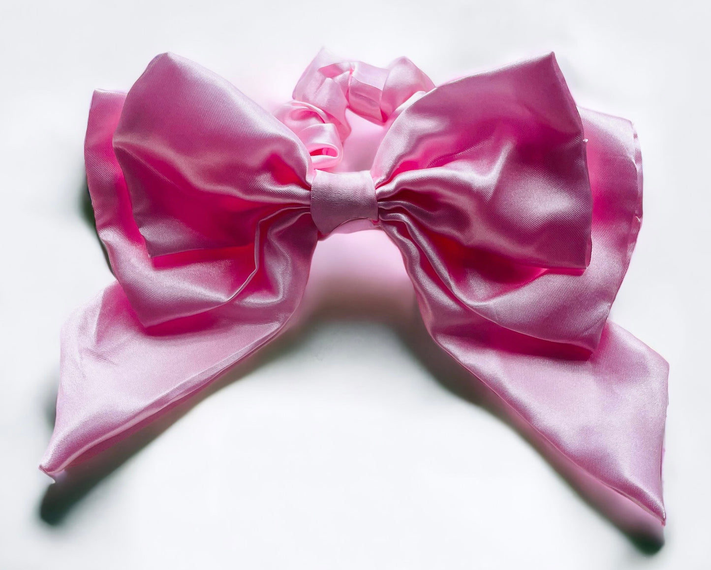 Baby Pink Luxury Satin Scrunchie Bow