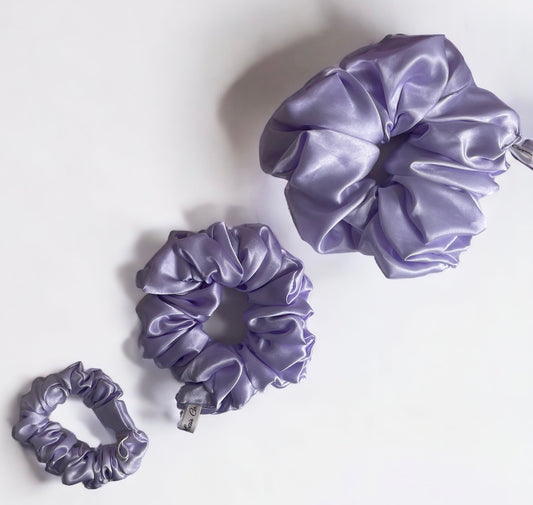 Lilac Luxury Satin Scrunchies