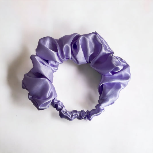 Lilac Satin Scrunchie Headband